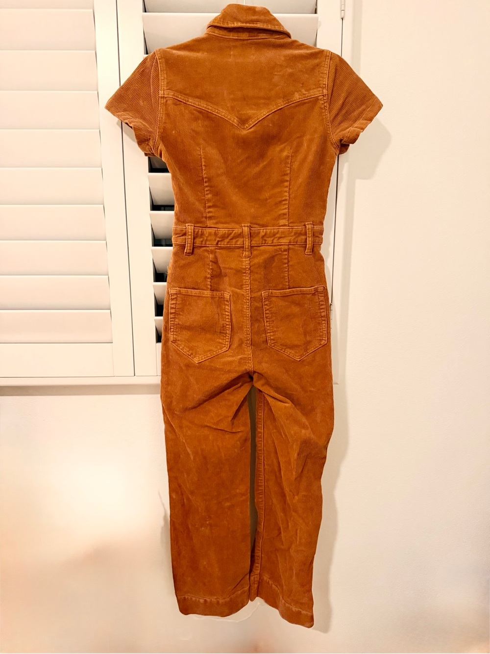 Show Me Your MuMu Rust Corduroy Boot Cut Jumpsuit XS